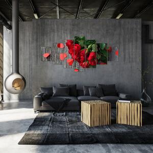 Obraz - kytice růží (210x100 cm)