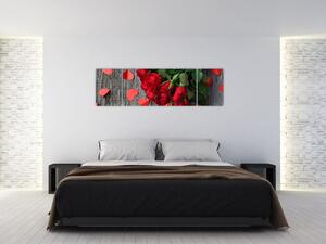 Obraz - kytice růží (170x50 cm)