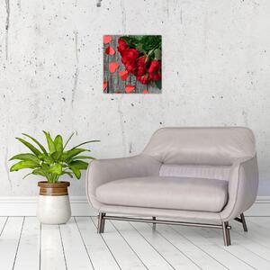 Obraz - kytice růží (30x30 cm)