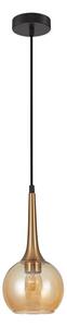 ITALUX PND-42361-1-BRO-AMB Favera závěsné svítidlo 1xE27 D150mm starožitná bronzová, jantarová