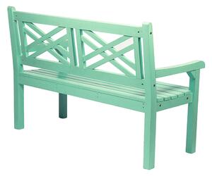 TEMPO Dřevěná zahradní lavička, neo mint, 124 cm, FABLA