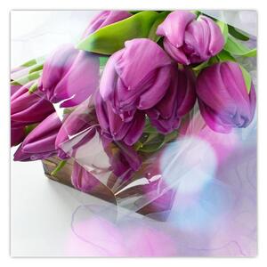 Obraz - kytice tulipánů (30x30 cm)