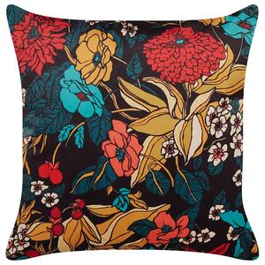Dekorativní polštář PROTEA Umělý samet 45 x 45 cm Pestrá Květinový vzor