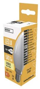 Emos LED žárovka E14 ZL4102 Basic Candle 6W 510lm 3000K teplá bílá