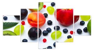 Obraz ovoce s kapkami vody (125x70 cm)