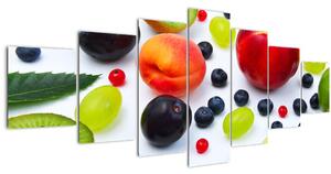 Obraz ovoce s kapkami vody (210x100 cm)