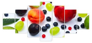 Obraz ovoce s kapkami vody (210x100 cm)