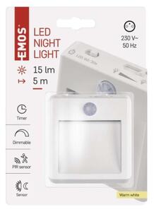 EMOS P3319 LED noční světlo do zásuvky s fotosenzorem, automatické vypnutí/zapnutí