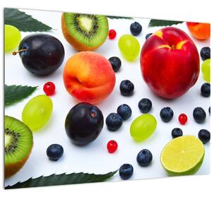 Obraz ovoce s kapkami vody (70x50 cm)
