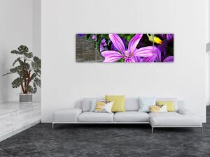 Obraz - luční květiny (170x50 cm)