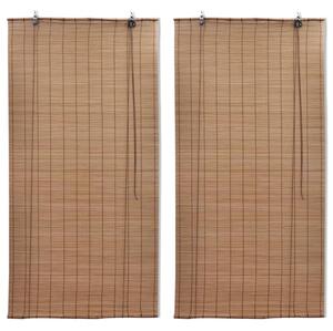 Zatemňovací rolety z bambusu 2 ks hnědé 120 x 220 cm