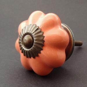 Keramická úchytka-Broskvový květ Barva kovu: antik světlá