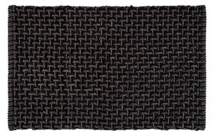 Antracitová textilní koupelnová předložka 50x80 cm Ecoli – Wenko