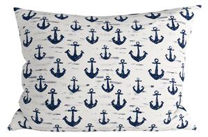 Polybavlněný povlak na polštář NAVYSTA POLY 70x90 cm, modro-bílý