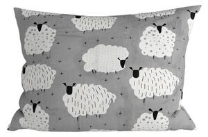 Polybavlněný povlak na polštář SHEEP POLY 70x90 cm, šedý