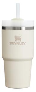 Krémová termoska s brčkem z nerezové oceli 600 ml Quencher H2.0 FlowState Tumbler Cream – Stanley