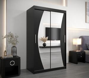 Šatní skříň Abi W0 Barva korpusu: Černá, Rozměry: 120 cm, Dveře: Černá