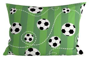 Polybavlněný povlak na polštář FOOTBALL TIME POLY 70x90 cm, zelený