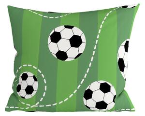 Polybavlněný povlak na polštář FOOTBALL TIME POLY 45x45 cm, zelený