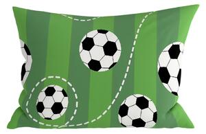 Polybavlněný povlak na polštář FOOTBALL TIME POLY 50x70 cm, zelený