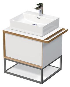 Intedoor Oxo Multi skříňka s umyvadlem na desku - OXO MULTI OALU 60 1Z KDP Barva: 0606SG Bílá Lesk