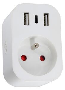 Immax NEO LITE Smart vnitřní zásuvka s kolíkem, typ E, 2xUSB, 1xUSB C , WiFi