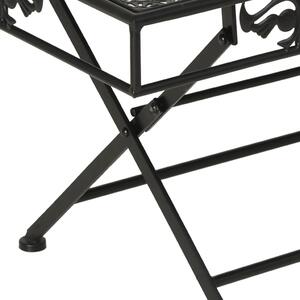 Skládací konferenční stolek vintage kovový | 100x50x45 cm - černý