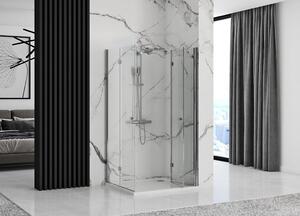 Rea - Skládací sprchový kout Fold N2 - chrom/transparentní - 80x80 cm