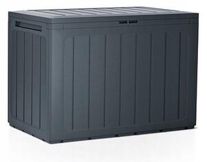 Zahradní úložný box plast 190 l černý