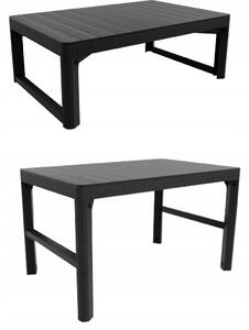 KETER Lyon rattan Stůl zahradní 116 x 72 cm - grafit 232300