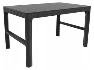KETER Lyon rattan Stůl zahradní 116 x 72 cm - grafit 232300