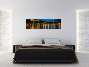 Obraz nočního města (170x50 cm)