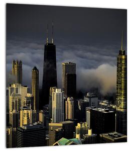 Obraz města v oblacích (30x30 cm)