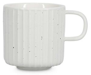 Bílý šálek z kostního porcelánu 205 ml Ora Gloss – Salt&Pepper