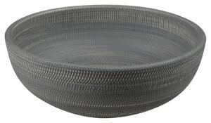 SAPHO PRIORI keramické retro umyvadlo na desku, Ø 41 cm, šedá se vzorem PI024