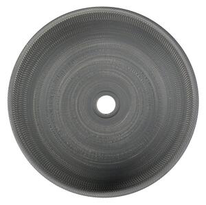 SAPHO PRIORI keramické retro umyvadlo na desku, Ø 41 cm, šedá se vzorem PI024
