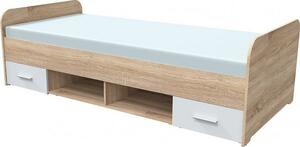 Casarredo Dětský pokoj, sestava DOMINO II (postel, skříň, PC stůl) sonoma/bílá