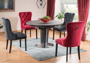 Casarredo Designová jídelní židle AUGUST, VELVET zelená/černá