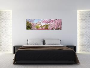 Obraz japonské třešně (170x50 cm)