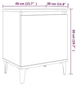 Noční stolek Brunati III - 40x30x50 cm | kouřový dub