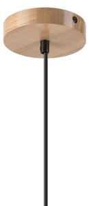 Lustr na lanku HARMONY 1xE27/15W/230V pr. 14 cm bílá/dub