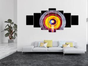 Obraz světel v kruhu (210x100 cm)