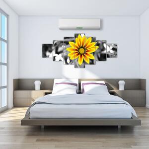 Obraz žluté květiny (210x100 cm)