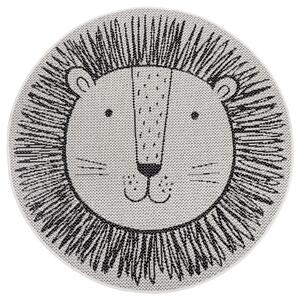Hanse Home Collection koberce Dětský kusový koberec Flatweave Kids Rugs 104881Cream/Black ROZMĚR: 160x160 (průměr) kruh