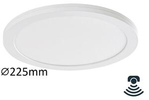 Rabalux 1491 Sonnet stropní / zápustné svítidlo 2v1 LED 225mm 18W/1500lm 4000K s pohybovým senzorem bíla