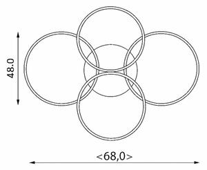 Brilagi - LED Stmívatelné stropní svítidlo ORBITS LED/49W/230V 3000-6000K + DO