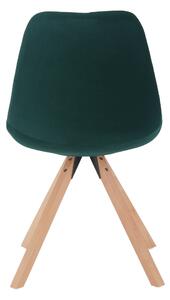 Tempo Kondela Jídelní židle SABRA, smaragdová Velvet látka/buk