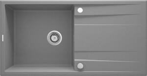 DEANTE - Eridan šedá metalic - Granitový dřez s odkapávačem ZQE_S713
