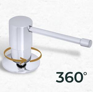Sink Quality Top, dávkovač saponátu pro kuchyňský dřez 400ml, chrom, SKQ-DOZL-CH