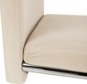 Tempo Kondela Pohupovací jídelní židle ABIRA NEW béžová Dulux Velvet látka/chrom